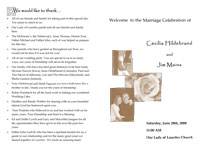 Wedding Program